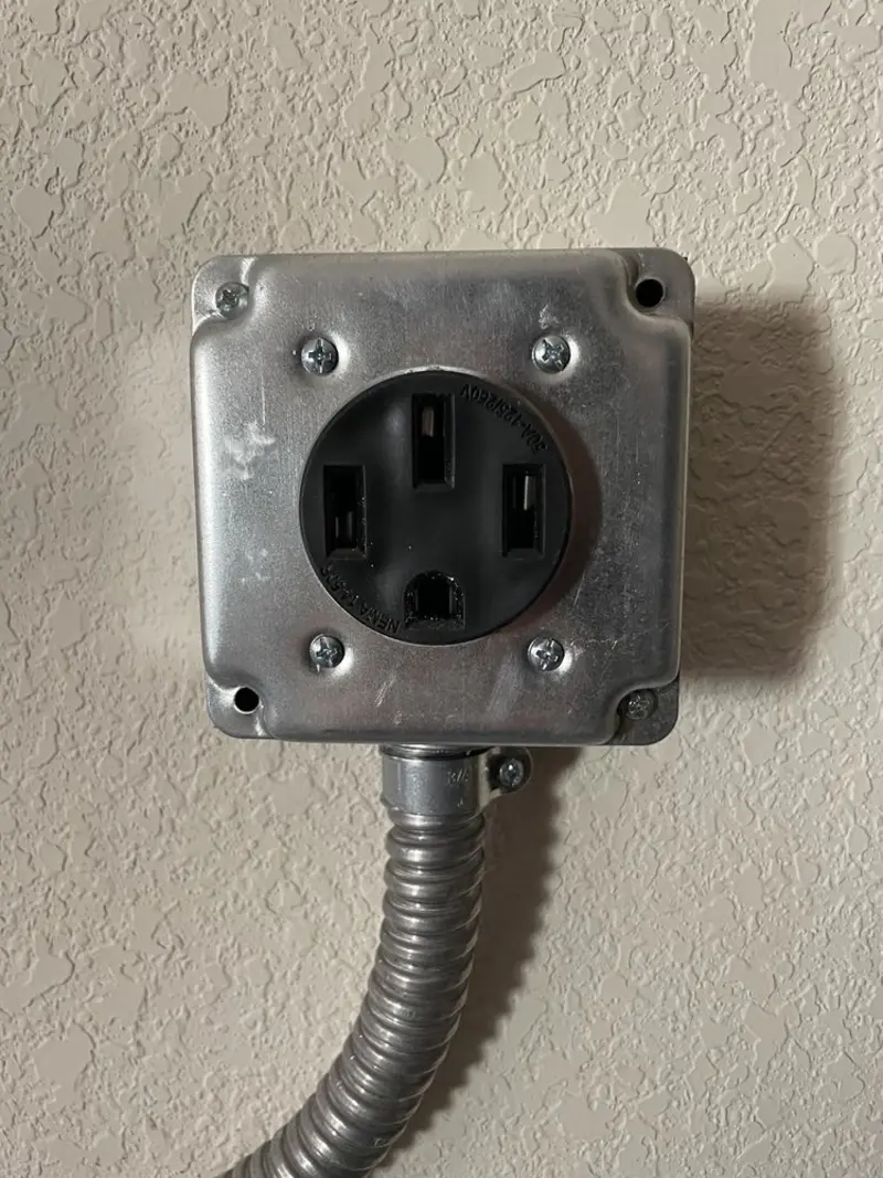 NEMA 14-50 outlet installed for Electrical Panel Upgrade in Gurnee